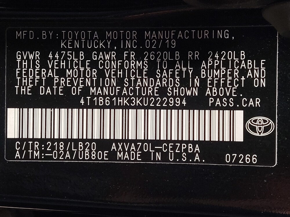 2019 Toyota Camry in Ocala, FL 34471 - 18139526 33