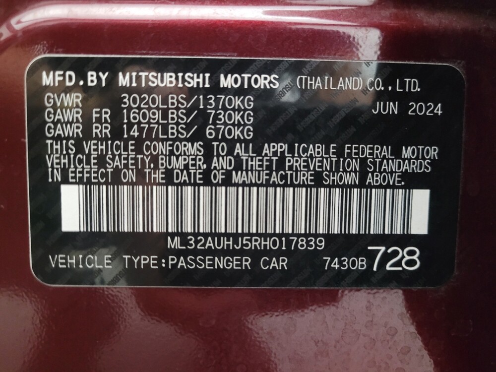 2024 Mitsubishi Mirage in Orlando, FL 32808 - 18139527 33