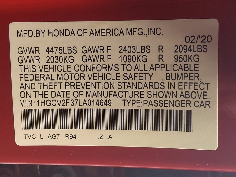 2020 Honda Accord in Tyler, TX 75701 - 18139677 33