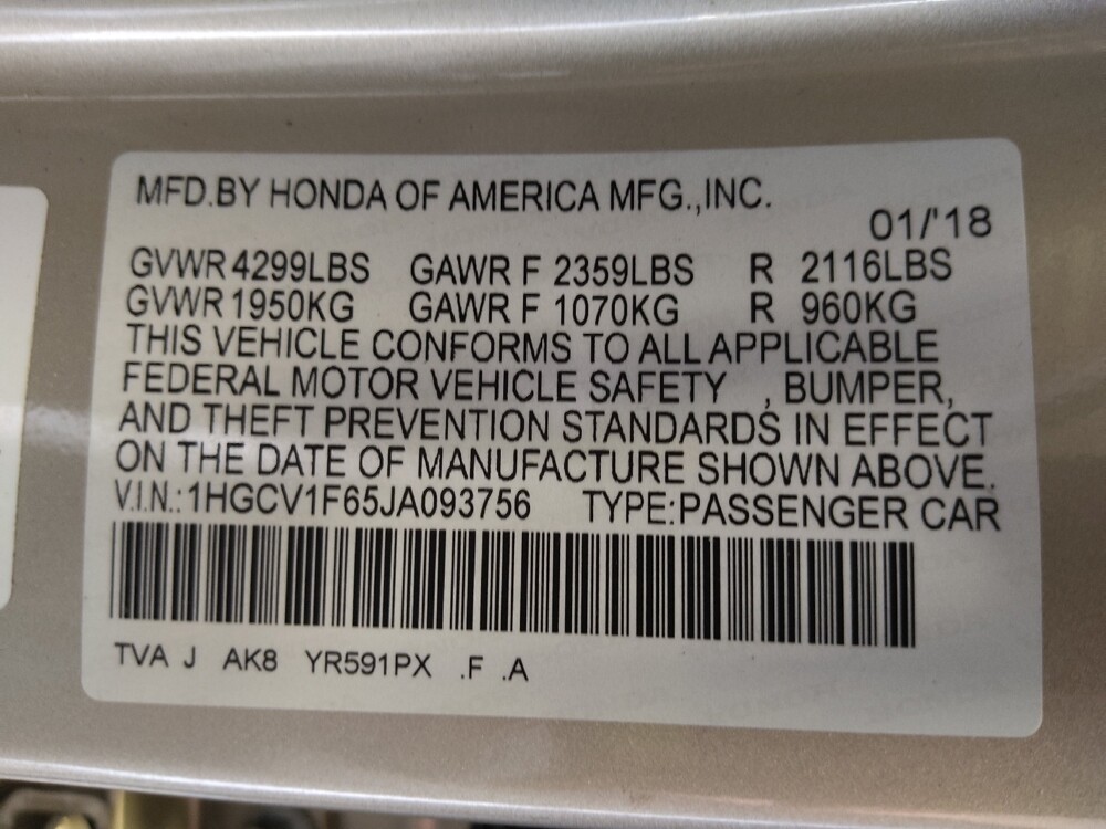 2018 Honda Accord in Metairie, LA 70006 - 18139745 33