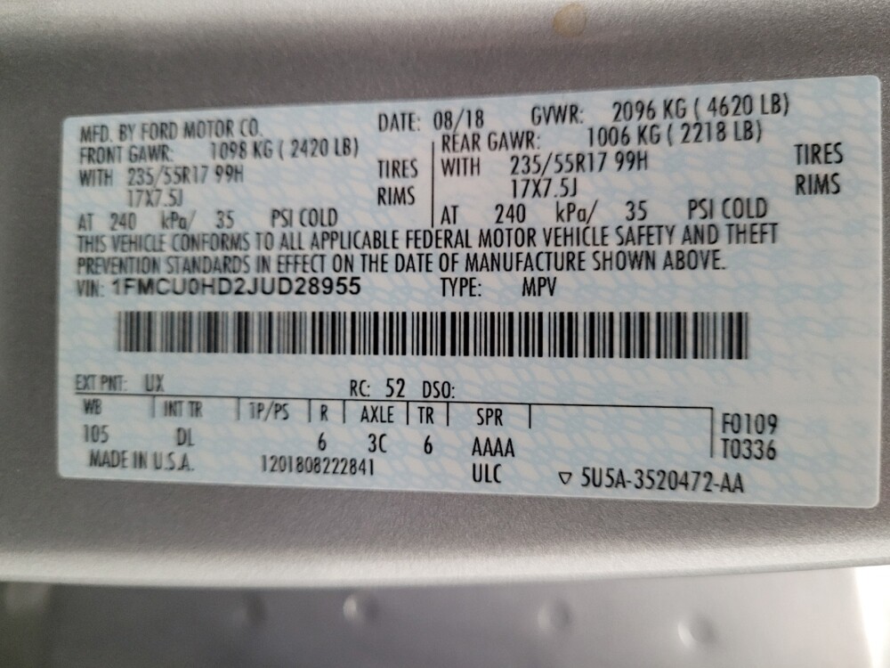 2018 Ford Escape in El Cajon, CA 92020 - 18139833 33