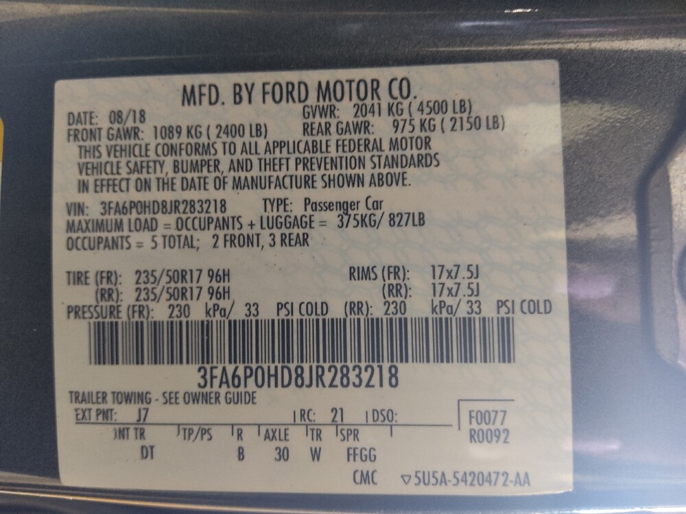 2018 Ford Fusion in Augusta, GA 30907 - 18139864 33
