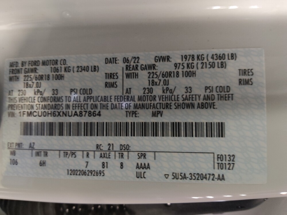 2022 Ford Escape in Tallahassee, FL 32304 - 18139933 33