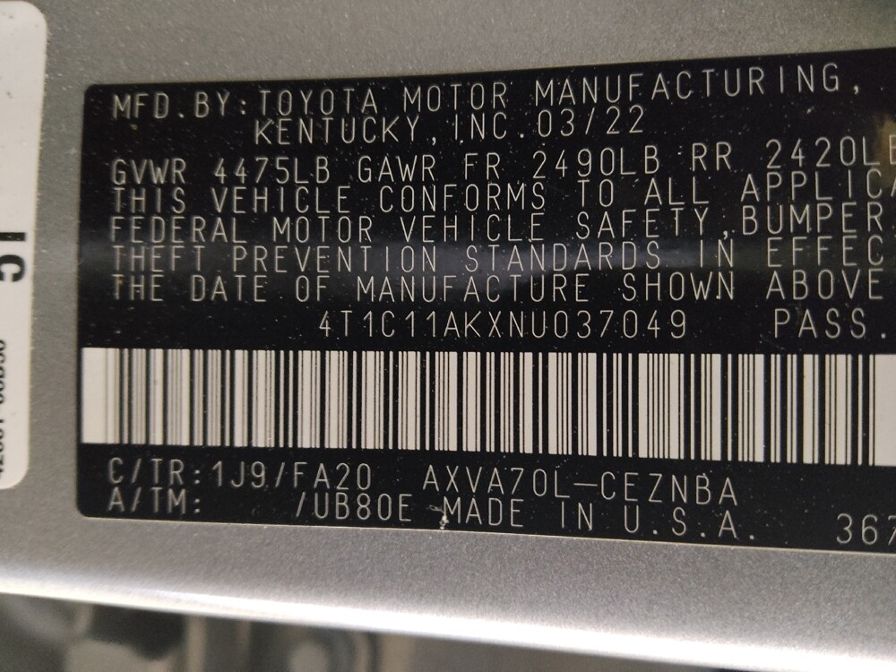 2022 Toyota Camry in Pelham, AL 35124 - 18139948 33
