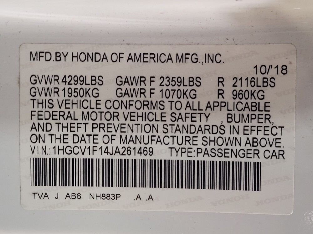 2018 Honda Accord in Sanford, FL 32773 - 18139954 33