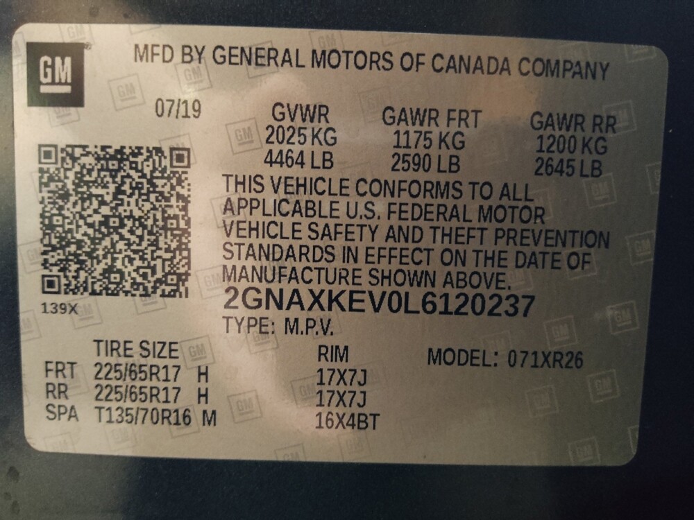 2020 Chevrolet Equinox in Lauderdale Lakes, FL 33313 - 18139973 33