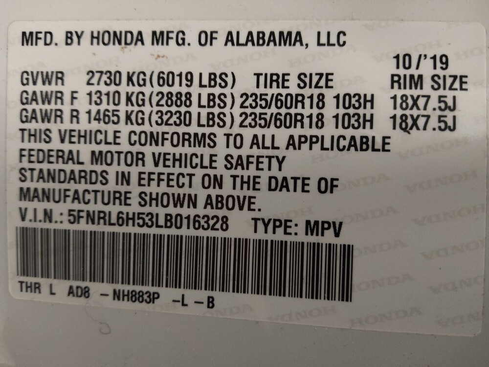 2020 Honda Odyssey in Lakewood, CO 80215 - 18140007 33