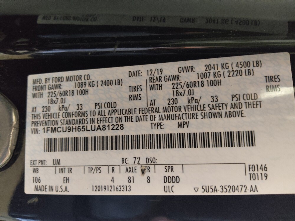 2020 Ford Escape in Stone Mountain, GA 30083 - 18140177 33