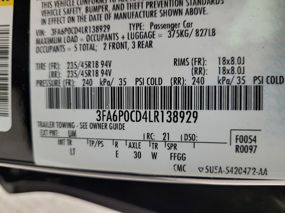 2020 Ford Fusion in Las Vegas, NV 89104 - 18140189 33