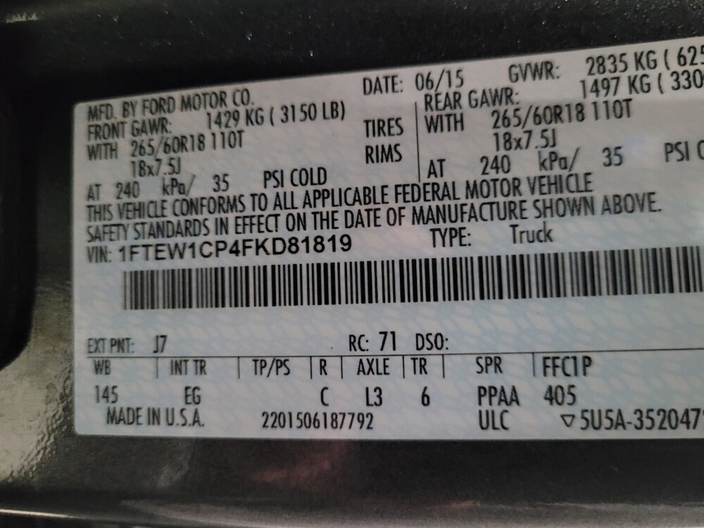 2015 Ford F150 in Williamstown, NJ 8094 - 18140203 33