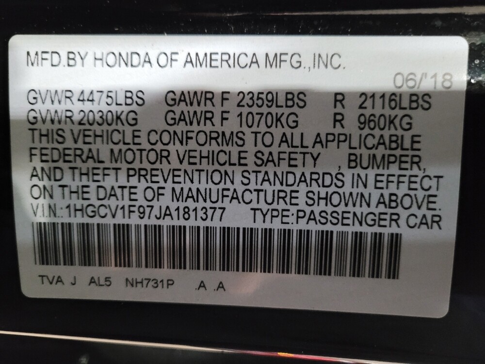 2018 Honda Accord in Williamstown, NJ 8094 - 18140204 33