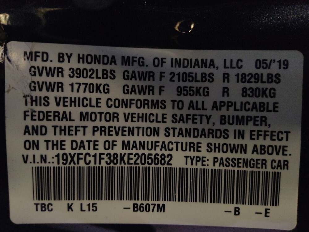 2019 Honda Civic in Glendale, AZ 85301 - 18140339 33