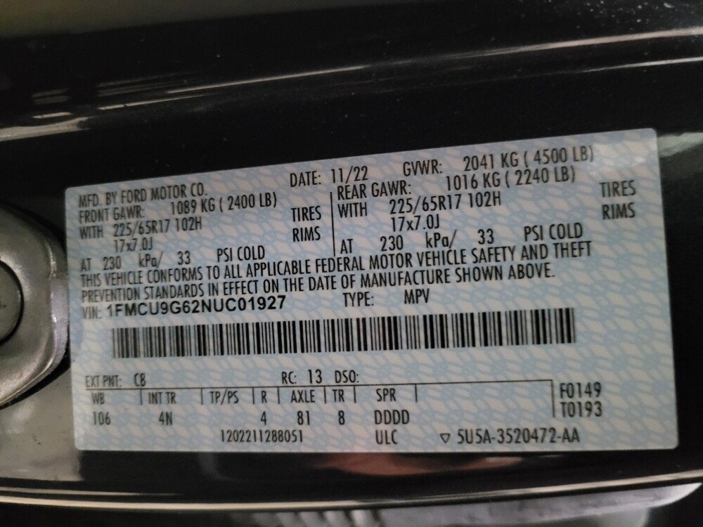 2022 Ford Escape in Henrico, VA 23223 - 18140405 33