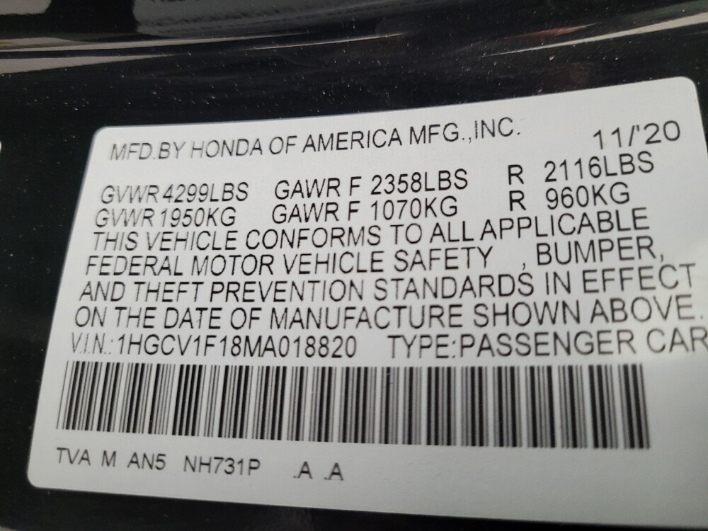 2021 Honda Accord in Las Vegas, NV 89102 - 18140406 33