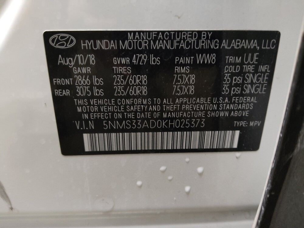 2019 Hyundai Santa Fe in Tyler, TX 75701 - 18140452 33