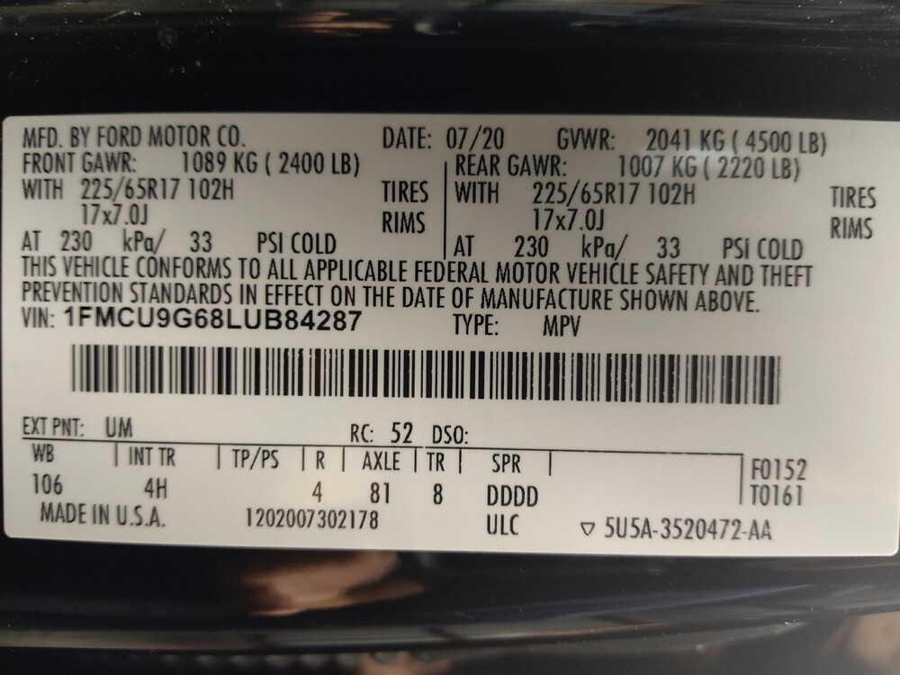 2020 Ford Escape in Houston, TX 77074 - 18140548 33