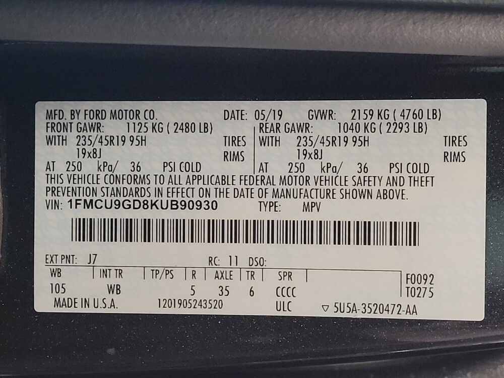 2019 Ford Escape in Mobile, AL 36606 - 18140619 33