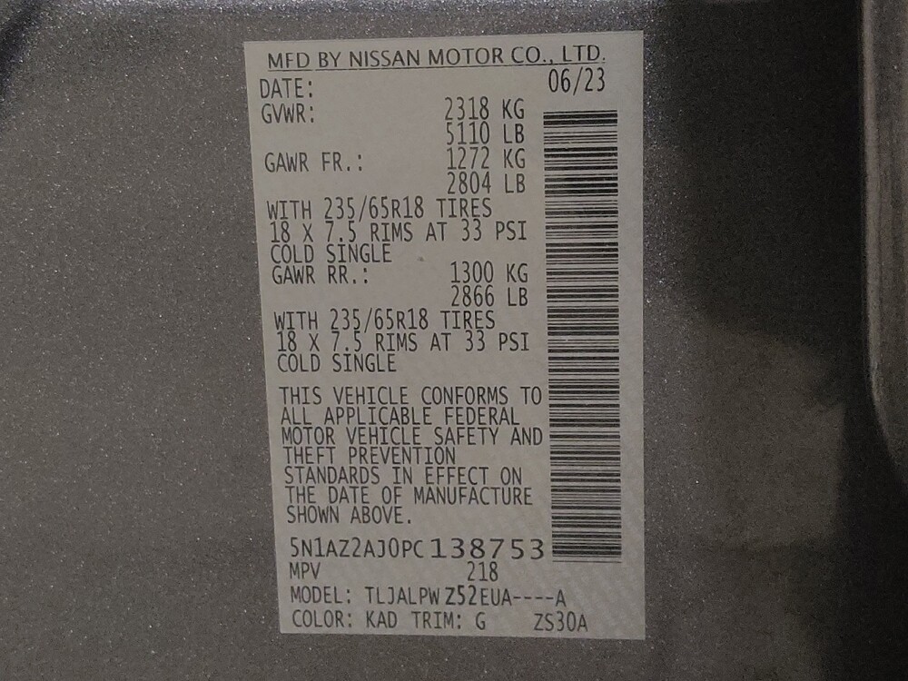 2023 Nissan Murano in West Palm Beach, FL 33409 - 18140623 33
