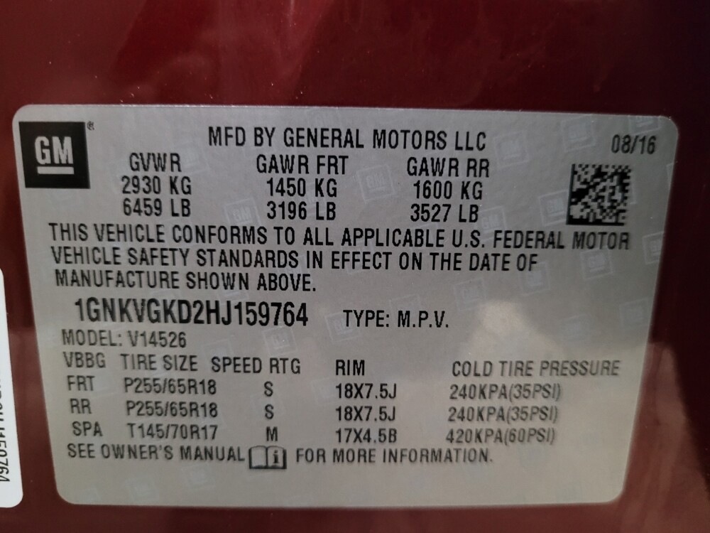 2017 Chevrolet Traverse in Chesapeake, VA 23320 - 18140672 33