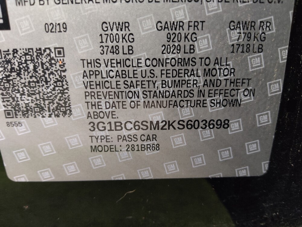 2019 Chevrolet Cruze in Jackson, MS 39211 - 18140700 33