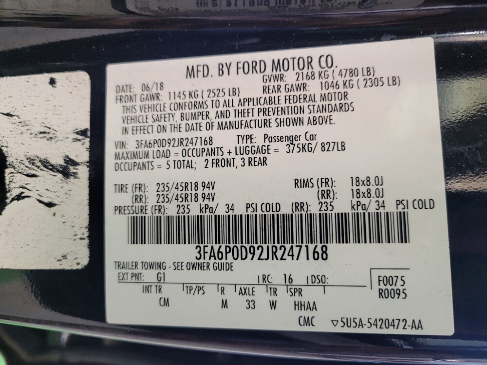 2018 Ford Fusion in Maple Heights, OH 44137 - 18140761 33