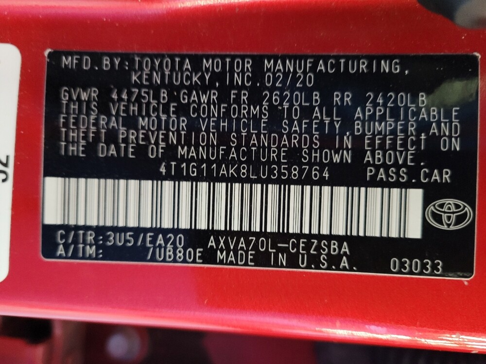 2020 Toyota Camry in Tampa, FL 33612 - 18140824 33