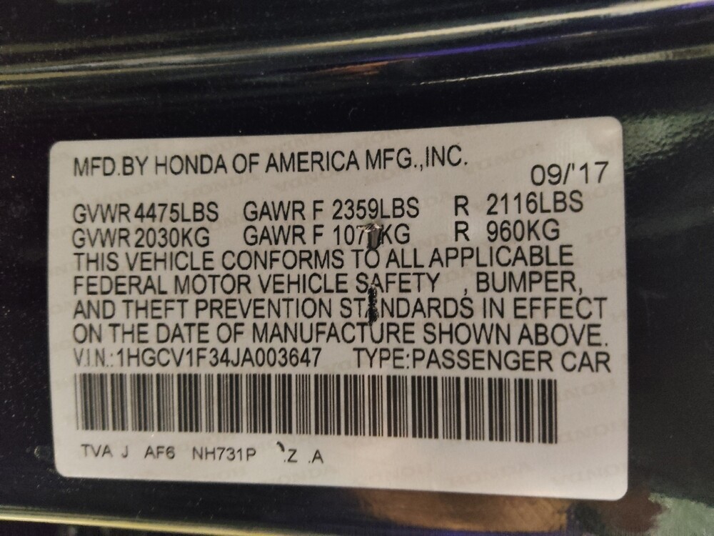 2018 Honda Accord in Knoxville, TN 37923 - 18140950 33
