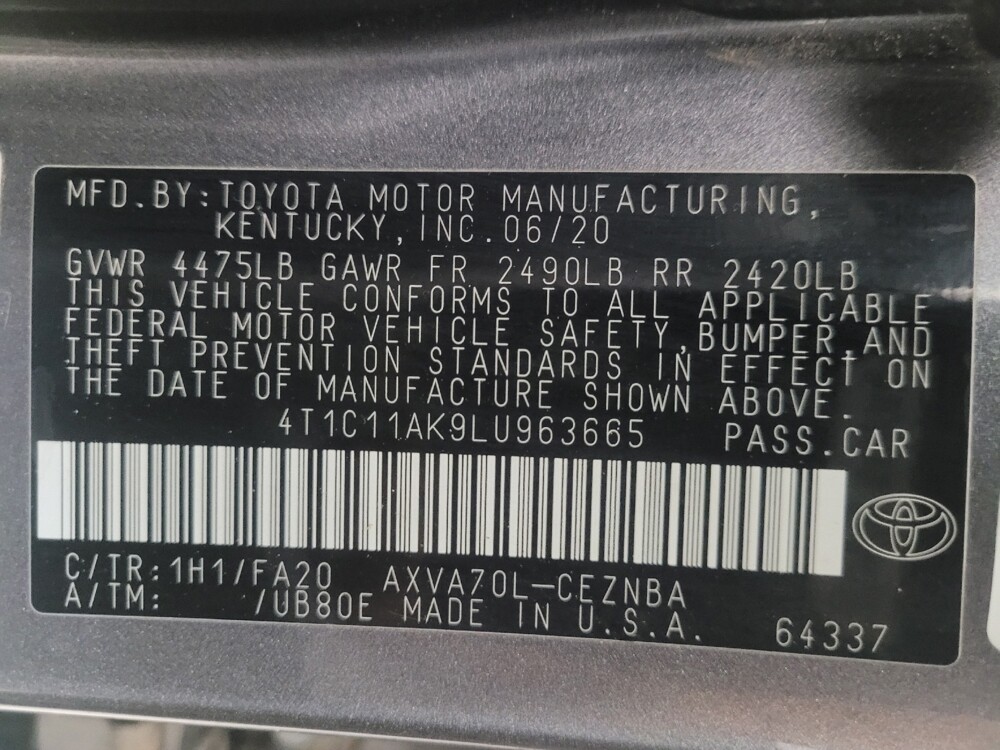 2020 Toyota Camry in Chandler, AZ 85225 - 18140994 33