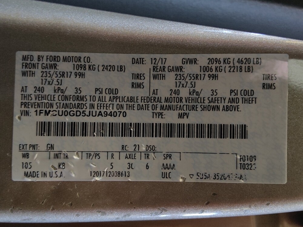 2018 Ford Escape in Savannah, GA 31419 - 18141038 33