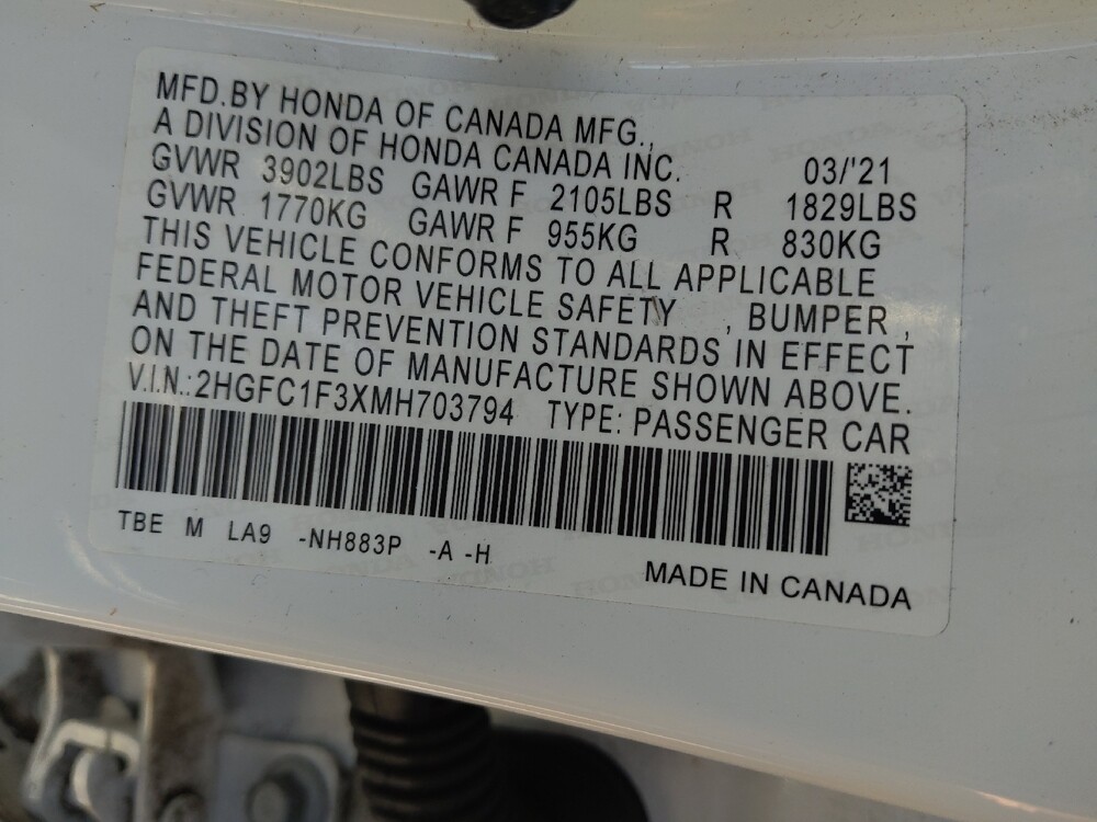2021 Honda Civic in Greenville, SC 29607 - 18141070 33