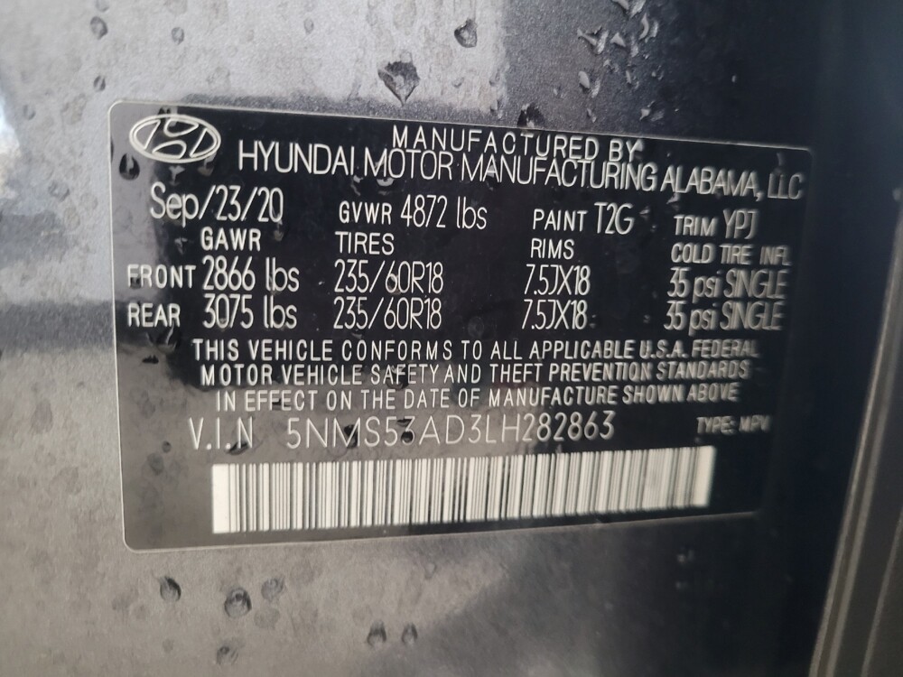 2020 Hyundai Santa Fe in Pelham, AL 35124 - 18141199 33