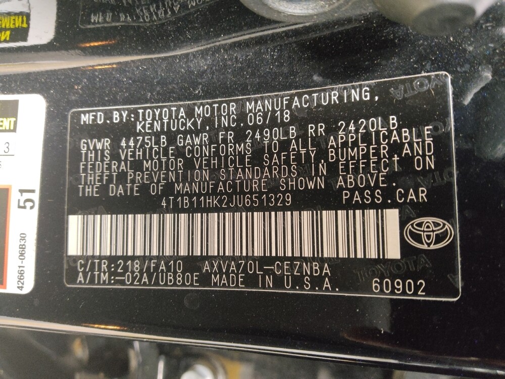 2018 Toyota Camry in Columbus, GA 31909 - 18141208 33