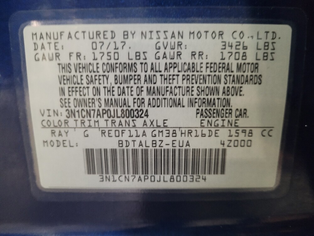 2018 Nissan Versa in El Cajon, CA 92020 - 18141276 33