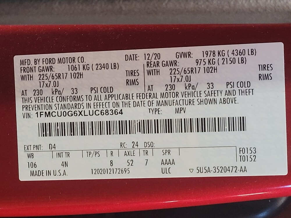 2020 Ford Escape in Mobile, AL 36606 - 18141405 33