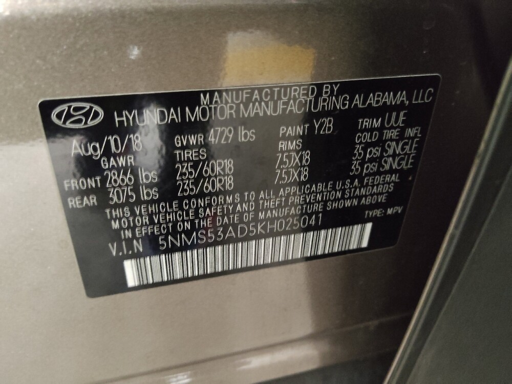 2019 Hyundai Santa Fe in Pelham, AL 35124 - 18141438 33