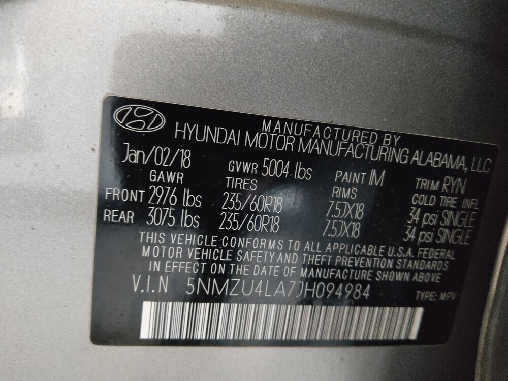 2018 Hyundai Santa Fe in Augusta, GA 30907 - 18141615 33