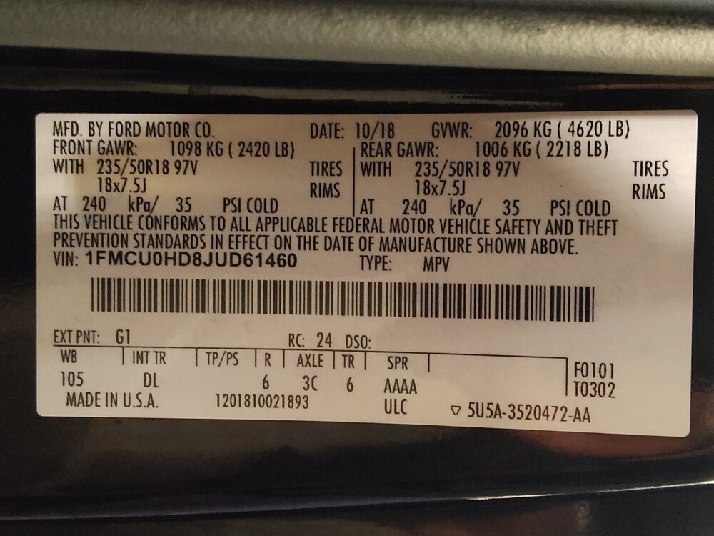 2018 Ford Escape in Jacksonville, FL 32225 - 18141653 33