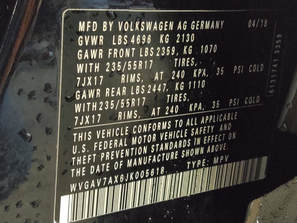 2018 Volkswagen Tiguan in Raleigh, NC 27604 - 18141664 33