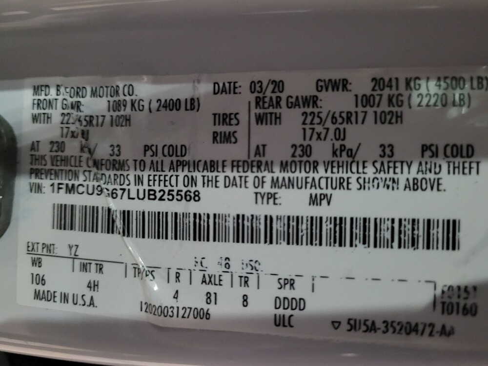 2020 Ford Escape in Henrico, VA 23223 - 18141764 33