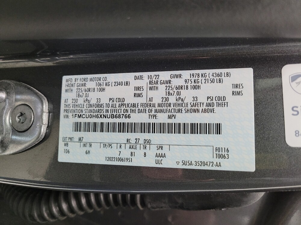 2022 Ford Escape in Eastpointe, MI 48021 - 18141812 33