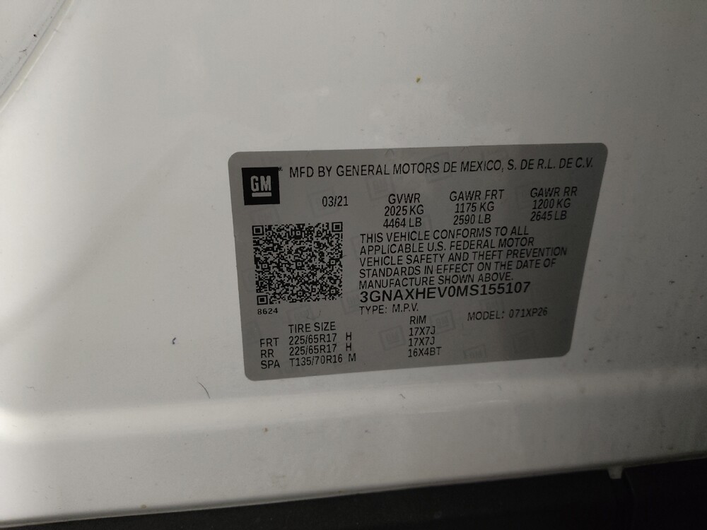 2021 Chevrolet Equinox in Midlothian, IL 60445 - 18141826 33