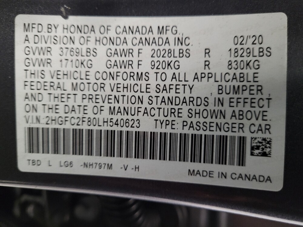 2020 Honda Civic in Riverside, CA 92504 - 18141871 33