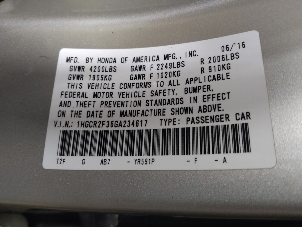 2016 Honda Accord in Macon, GA 31210 - 18141874 33