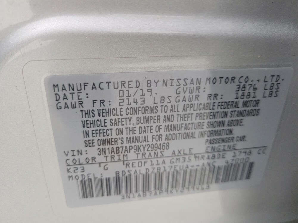 2019 Nissan Sentra in Taylor, MI 48180 - 18141923 33