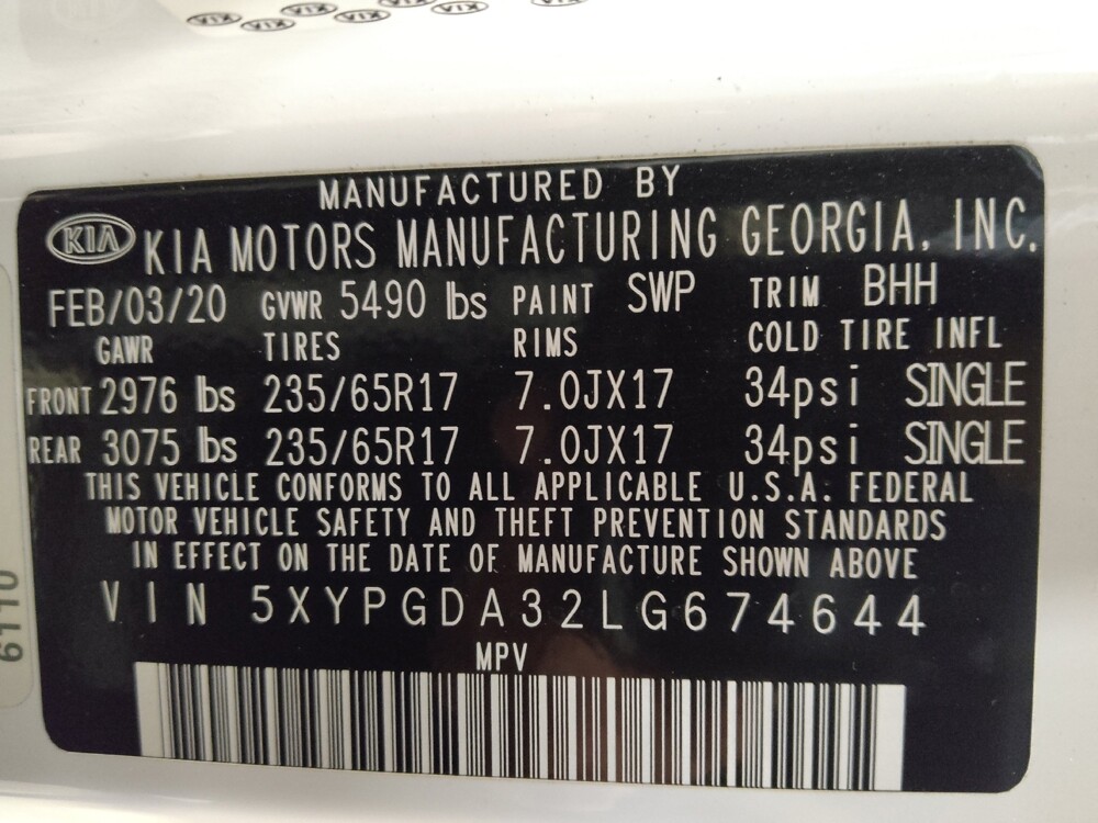 2020 Kia Sorento in Savannah, GA 31419 - 18141959 33