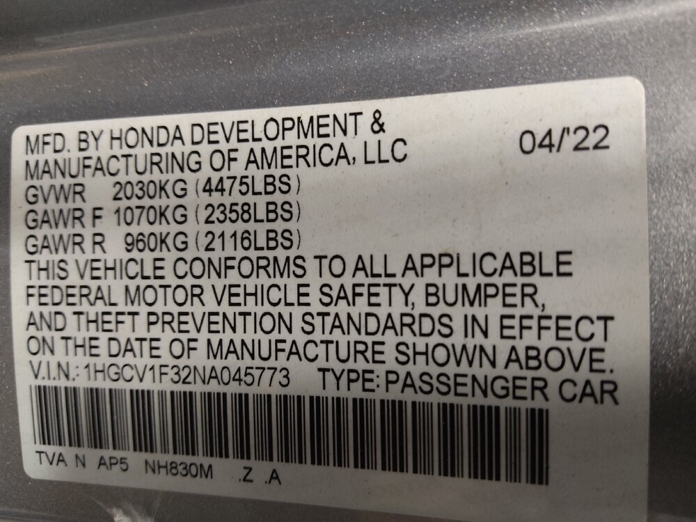 2022 Honda Accord in Tulsa, OK 74145 - 18142004 33