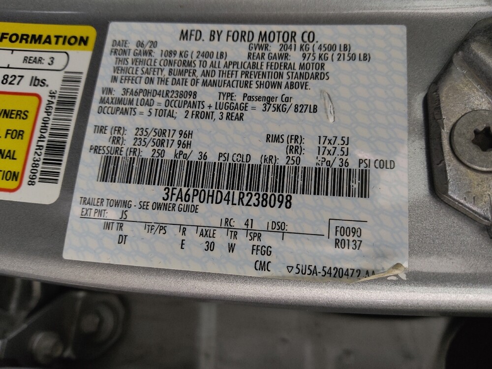 2020 Ford Fusion in Midlothian, IL 60445 - 18142035 33