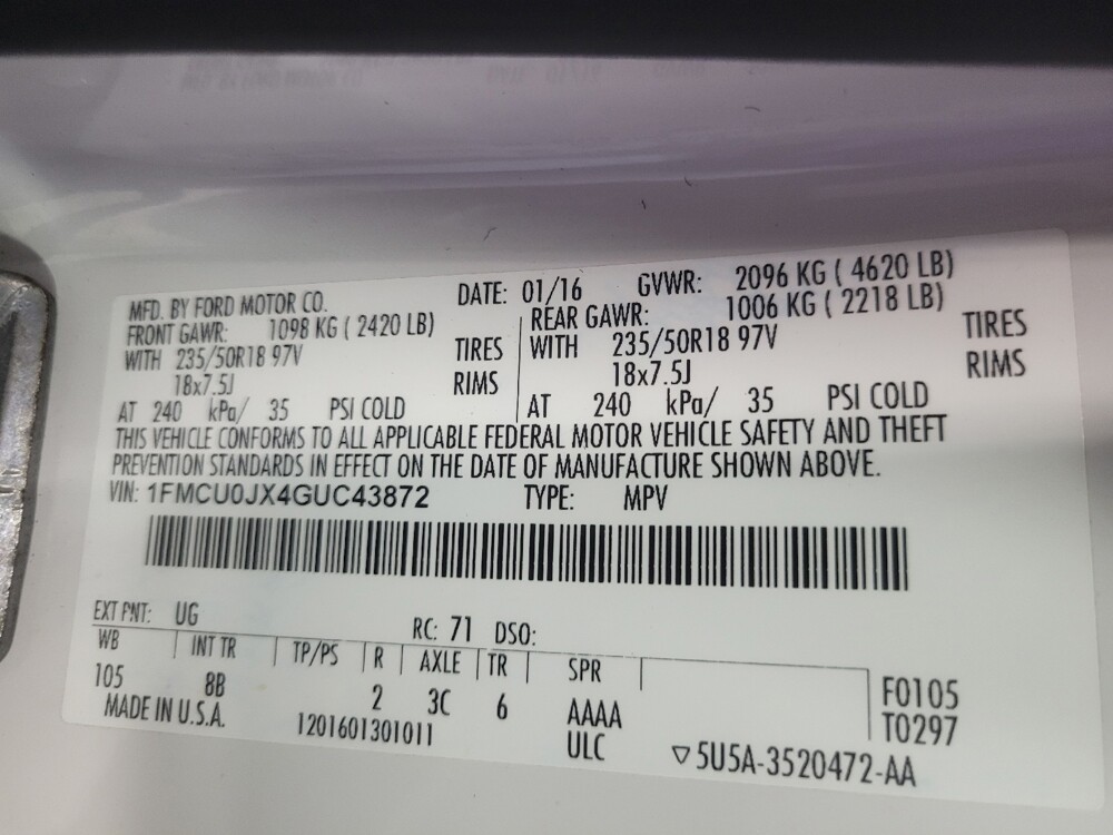 2016 Ford Escape in Conyers, GA 30094 - 18142096 33