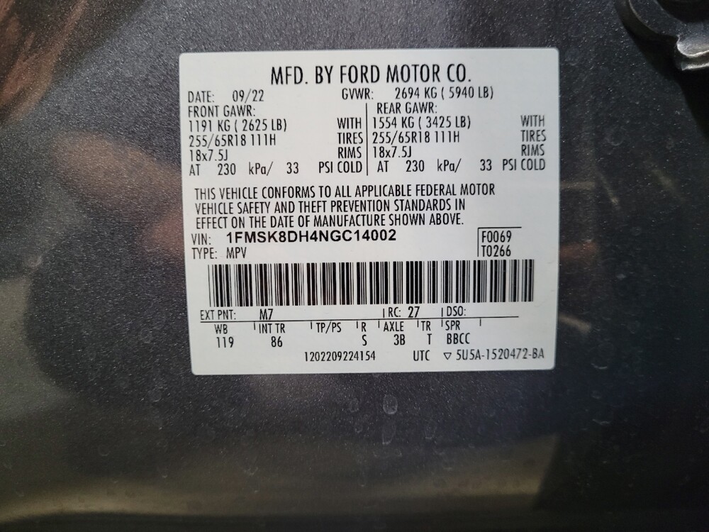 2022 Ford Explorer in Downey, CA 90241 - 18142103 33
