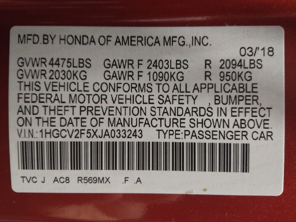2018 Honda Accord in Houston, TX 77060 - 18142255 33
